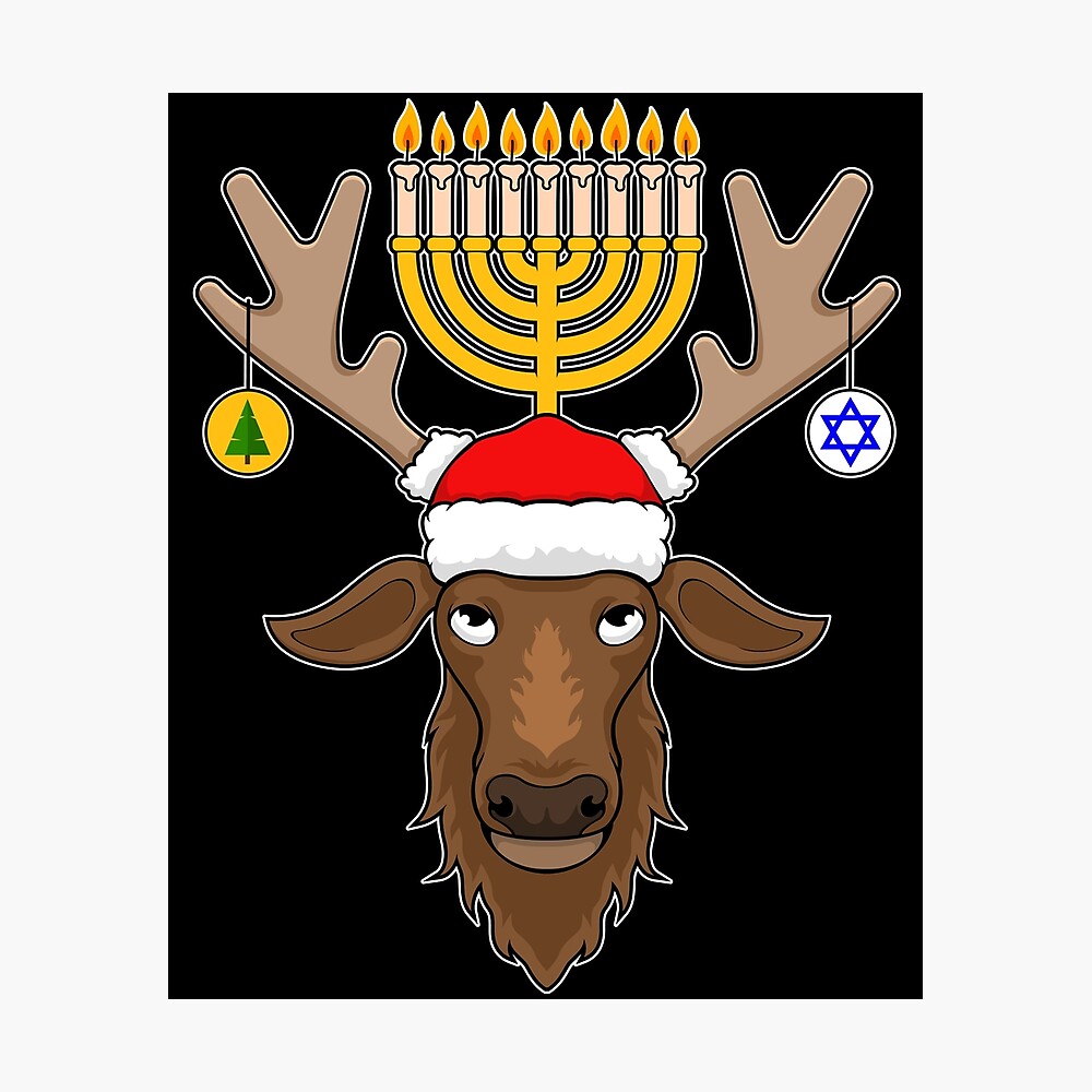 menorah santa hat