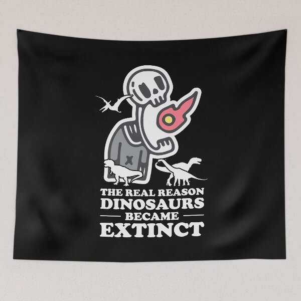Item preview, The real reason dinosaurs became extinct - Meteor Eating By A Cute Skeleton designed and sold by crazycollective.