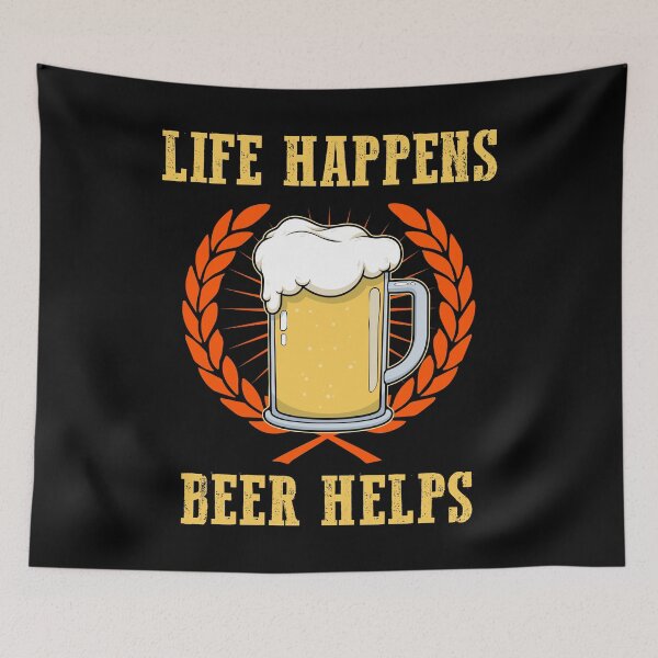 Item preview, Funny Life Happens Beer Help Brewtiful Drinkers design designed and sold by jakehughes2015.