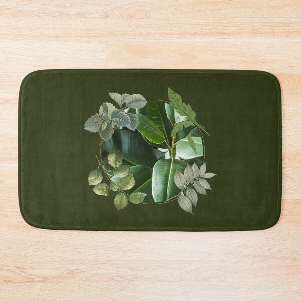 Item preview, House Plants In Circle Framed By Leaves Design designed and sold by EarthArtDesigns.