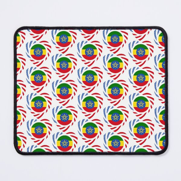Item preview, Ethiopian American Multinational Patriot Flag Series (Heart) designed and sold by Carbon-Fibre Media.