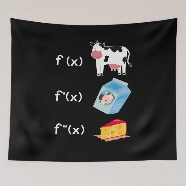 Item preview, Funny Math Teacher Art Cow Milk Cheese Calculus Formula designed and sold by Dressed For  Duty.
