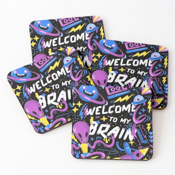 Item preview, Welcome To My Brain Colorful Alien Sci Fi Gift  designed and sold by LADistrictGarb.