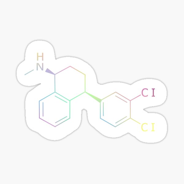 "Zoloft Chemical Structure Pastel" Sticker for Sale by alexamarie8