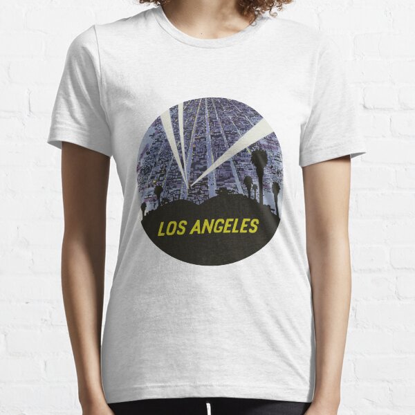 LA Los Angeles Movie Spotlight Palm Tree Design Essential T-Shirt