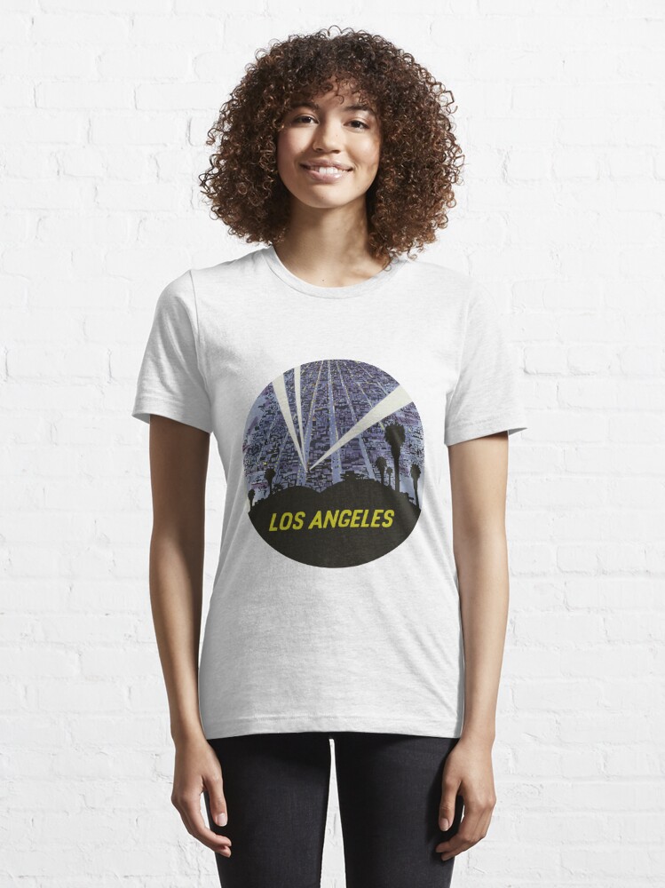 Alternate view of LA Los Angeles Movie Spotlight Palm Tree Design Essential T-Shirt
