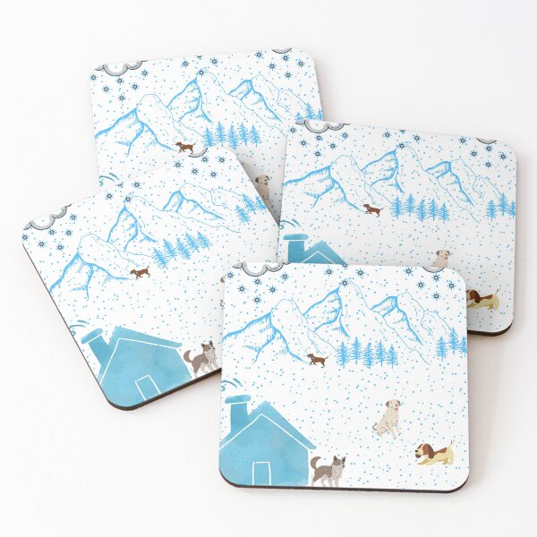 Item preview, Dog Walk In The Snow designed and sold by Anahit Petrosyan Art Studio & Unique Print Designs for a Gift.