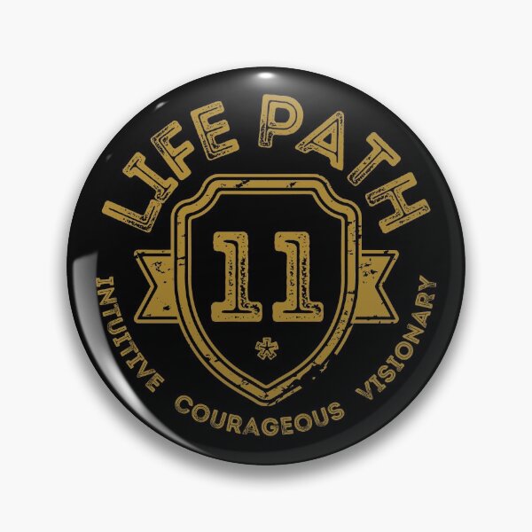 Item preview, LIFE PATH 11 MASTER NUMBER VINTAGE ATHLETIC BADGE designed and sold by Mercurial Merkaba.