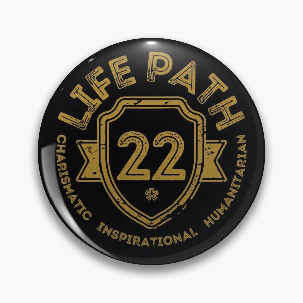 Item preview, LIFE PATH 22 MASTER NUMBER VINTAGE ATHLETIC BADGE designed and sold by Mercurial Merkaba.
