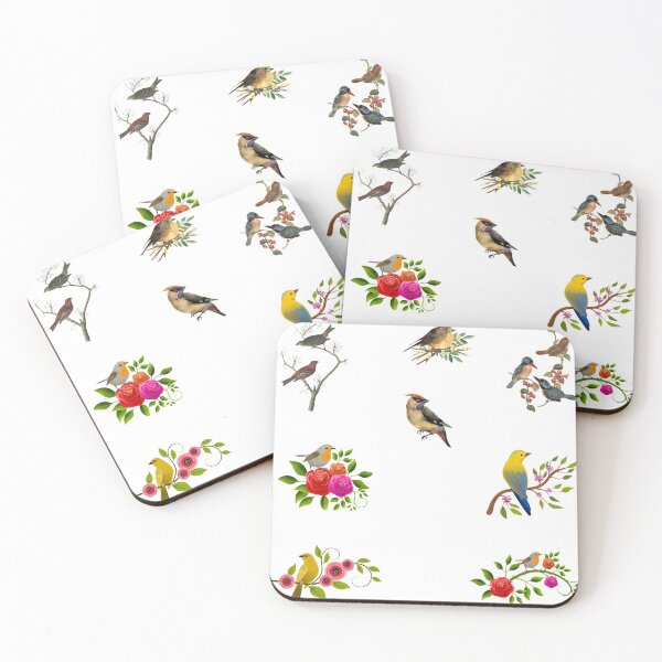 Item preview, Watercolor Vintage Birds and Flowers designed and sold by silviaol.