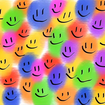 Artwork thumbnail, Colorful Smily face Pattern by Gracie_Designs