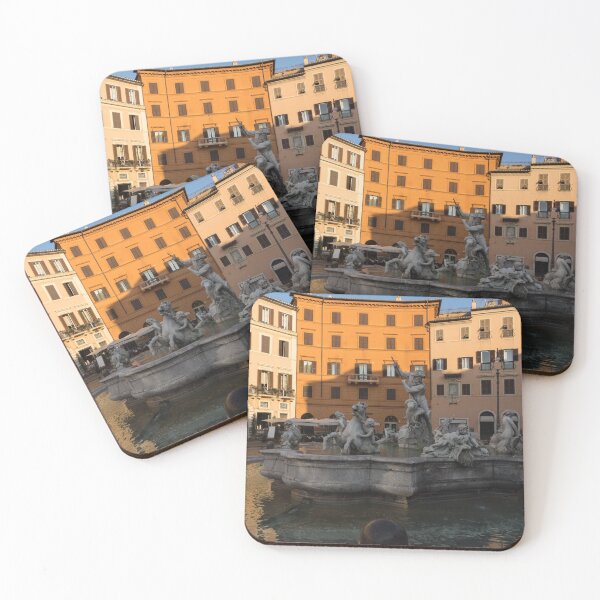 Item preview, Early Morning Warmth - Neptune Fountain on Piazza Navona in Rome, Italy designed and sold by Georgia Mizuleva.