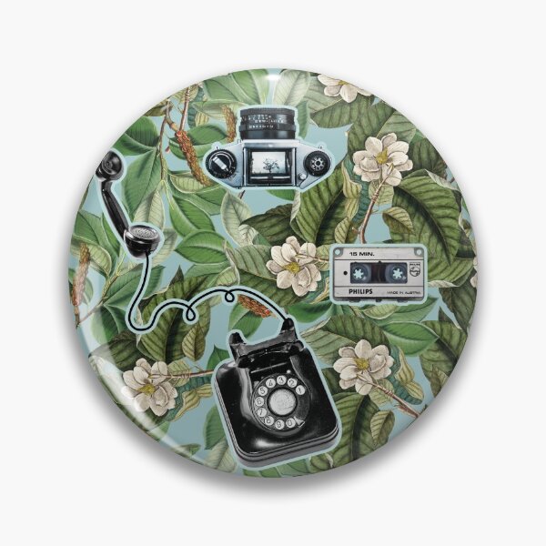 Item preview, Analog Botanical with Film Camera, Rotary Telephone & Cassette Tape designed and sold by Trish Dish.