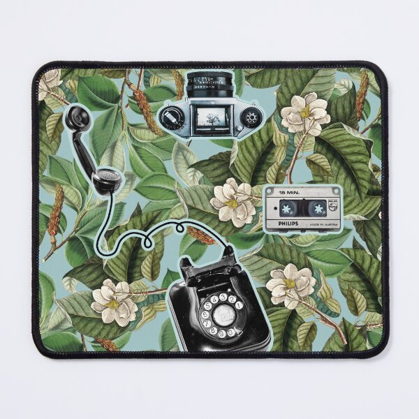 Item preview, Analog Botanical with Film Camera, Rotary Telephone & Cassette Tape designed and sold by Trish Dish.