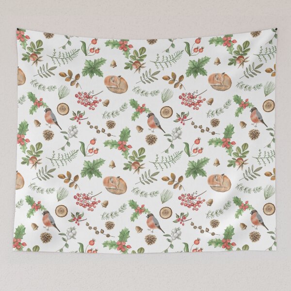 Item preview, Vintage Winter Nature Print Abstract Pattern designed and sold by silviaol.