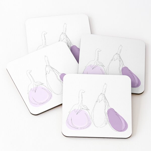 Item preview, Three wise eggplants designed and sold by RammekinDesigns.