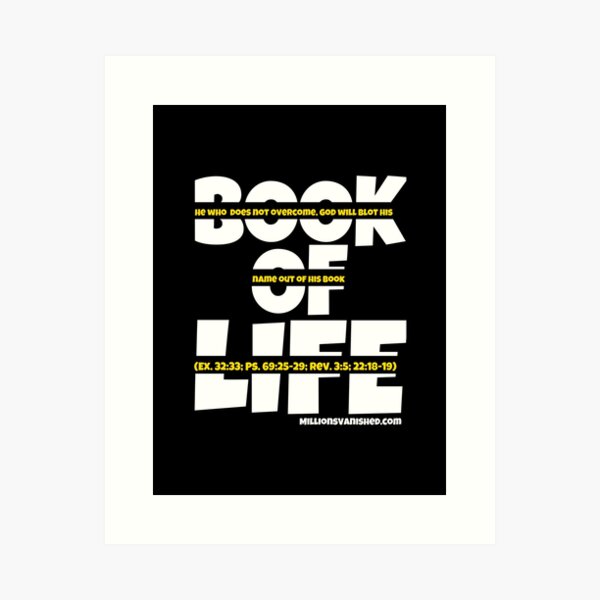 Book of Life Gold - Christian  Art Print