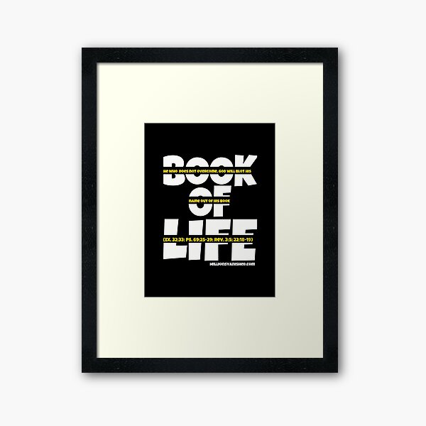 Book of Life Gold - Christian  Framed Art Print