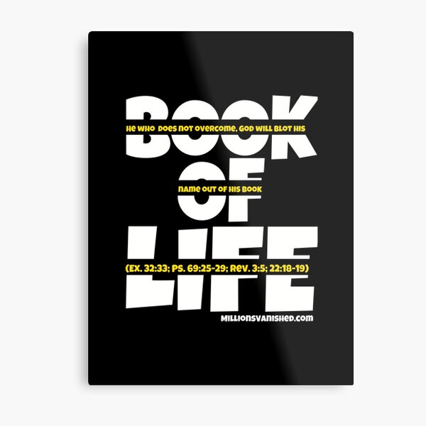 Book of Life Gold - Christian Metal Print