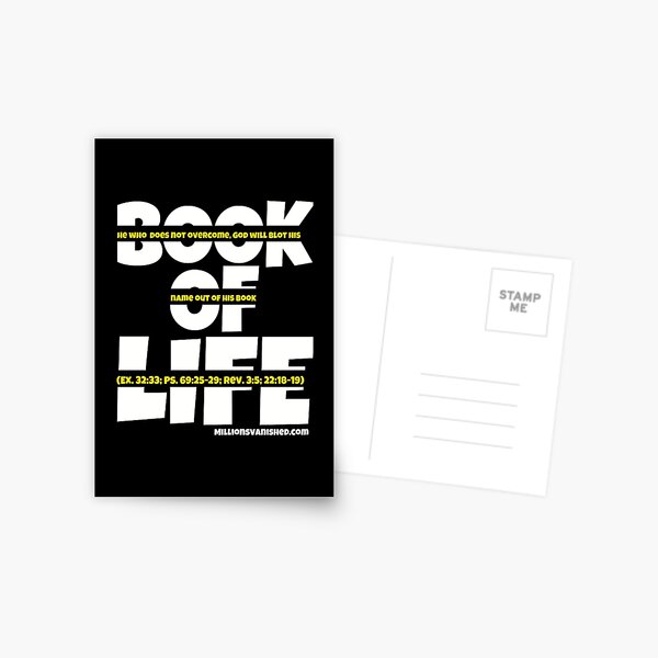 Book of Life Gold - Christian Postcard