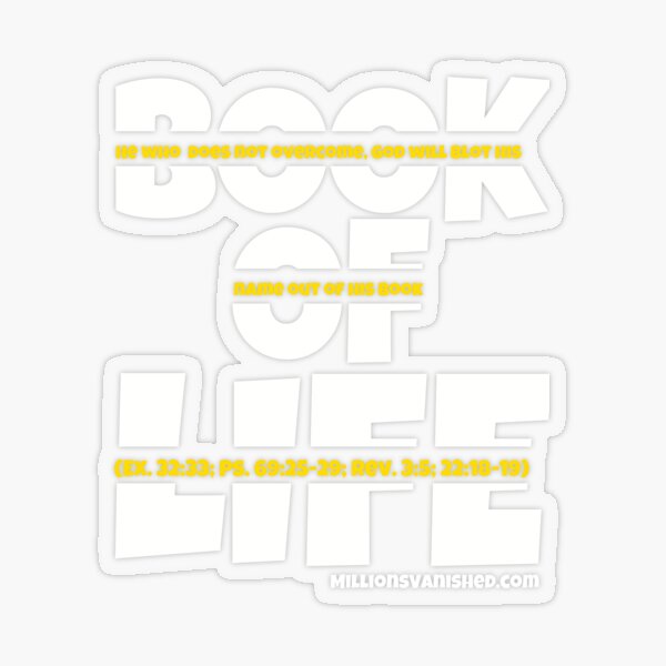 Book of Life Gold - Christian Transparent Sticker