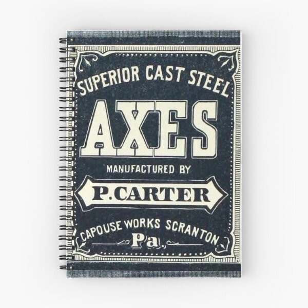 Artikelvorschau, P. Carter Axes Label, Axe Label, Axe Logo, Scranton, PA entworfen und verkauft von Wanderlust Designs.