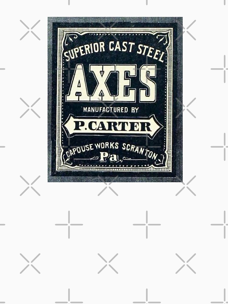 P. Carter Axes label Axe label Axe logo Scranton PA