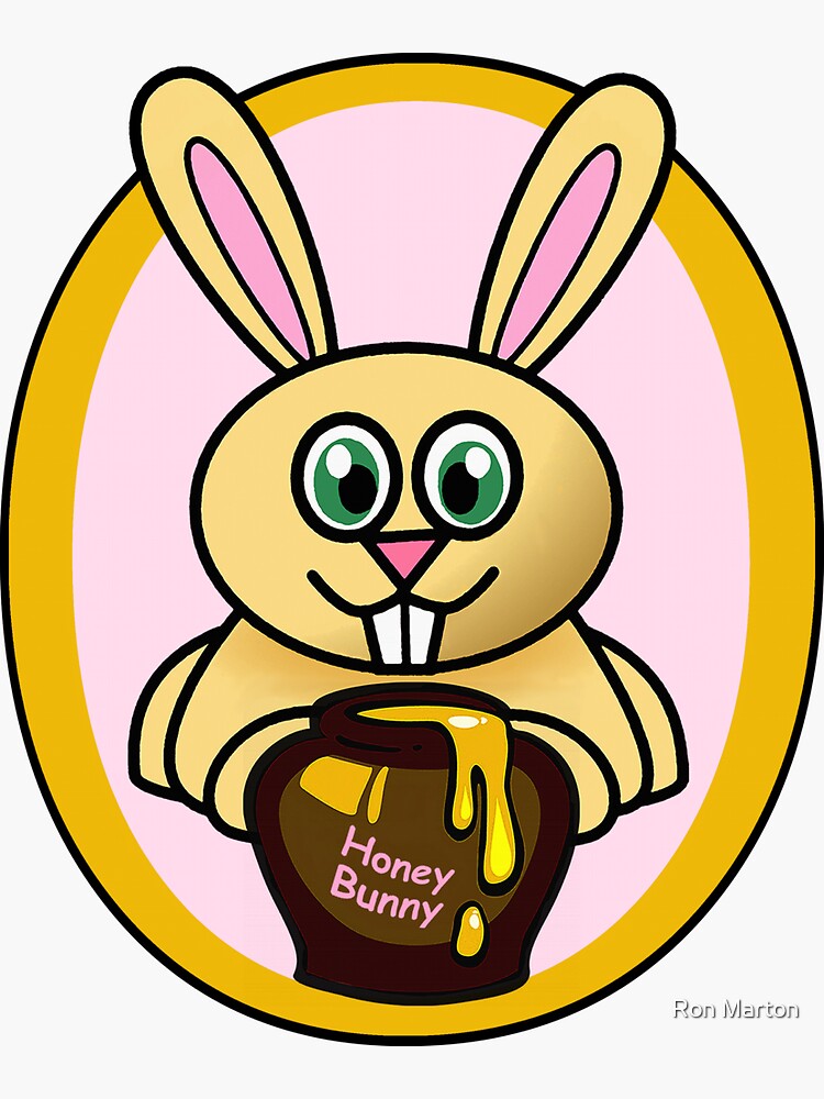 "Honey Bunny" Sticker by RonMarton | Redbubble