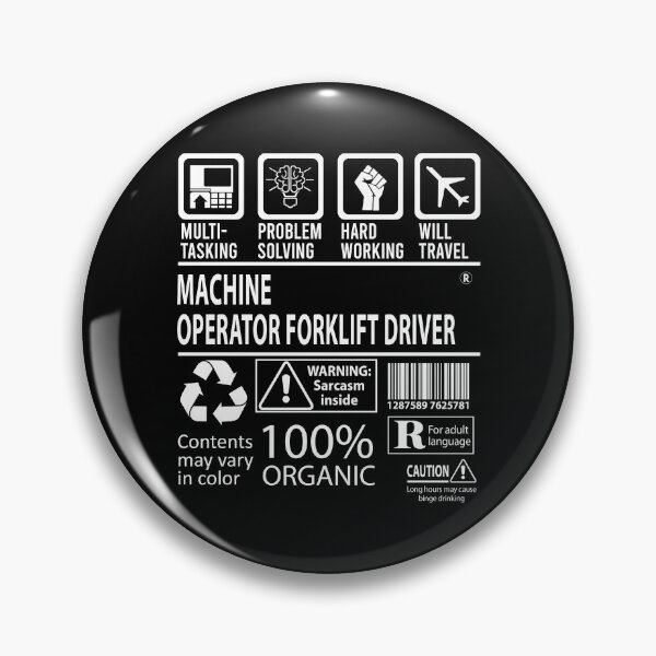 Item preview, Machine Operator Forklift Driver T Shirt - MultiTasking Certified Job Gift Item Tee designed and sold by andahanson.
