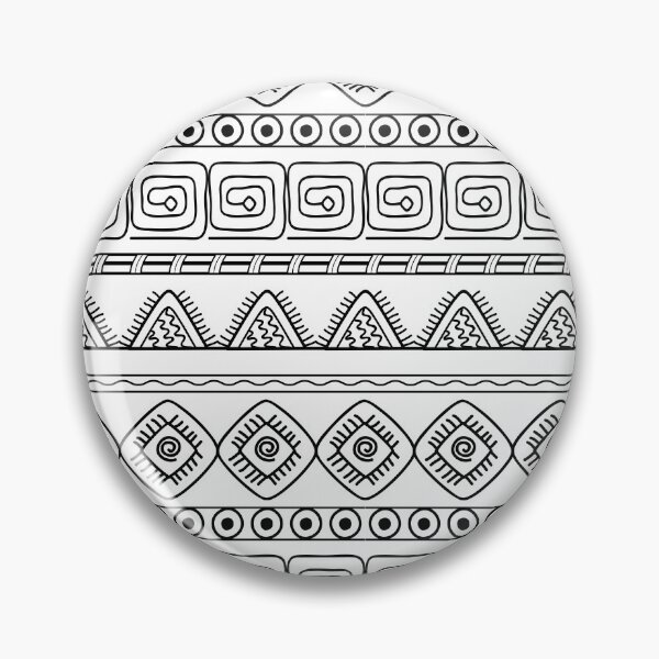 Item preview, black&white aztec geometric pattern  designed and sold by AlinNova.