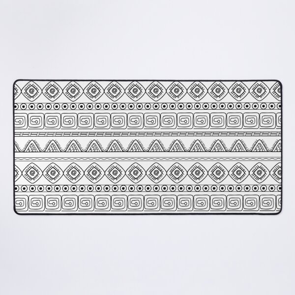 Item preview, black&white aztec geometric pattern designed and sold by AlinNova.