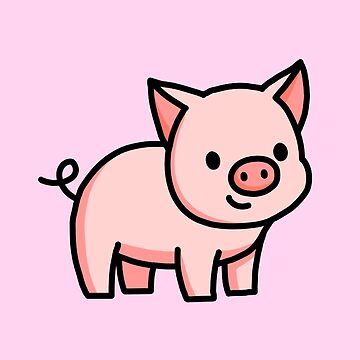 Cute Anthropomorphic Human-like Cartoon Character Pig in Clothes - Cute Cartoon  Pig - Posters and Art Prints | TeePublic