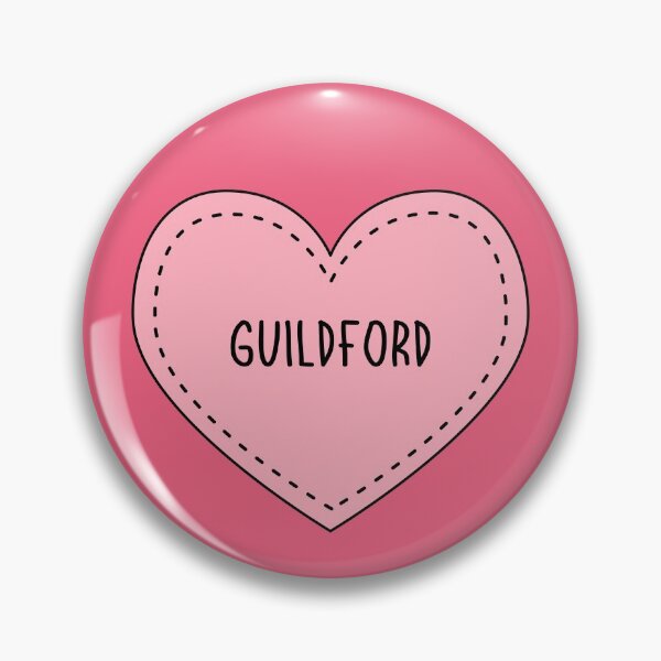 Item preview, Guildford Surrey England Cute Pink Heart British UK designed and sold by cashewdays.