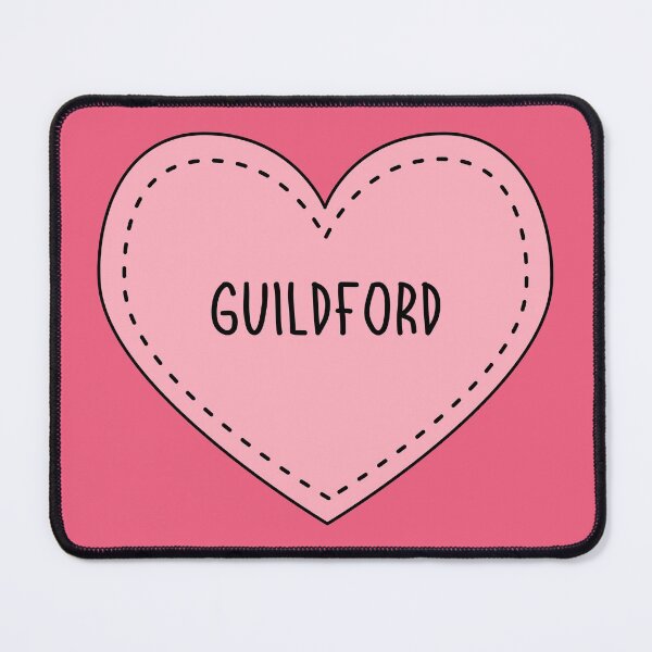 Item preview, Guildford Surrey England Cute Pink Heart British UK designed and sold by cashewdays.