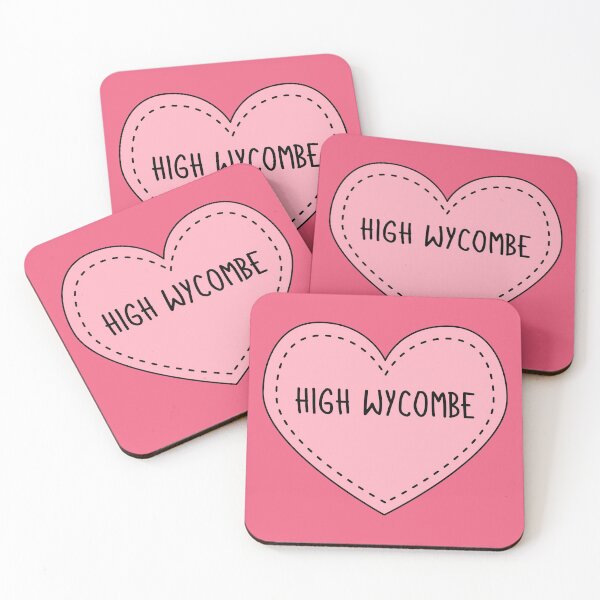 Item preview, High Wycombe Buckinghamshire England Cute Pink Heart British designed and sold by cashewdays.