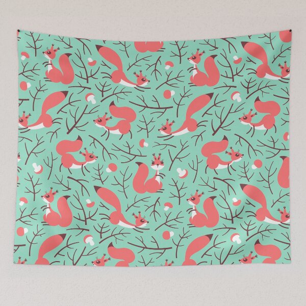 Item preview, Winter squirrels forest designed and sold by VickyCloset.