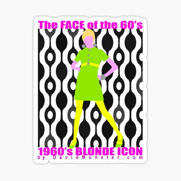 The Face of the 60's Silhouette Sticker