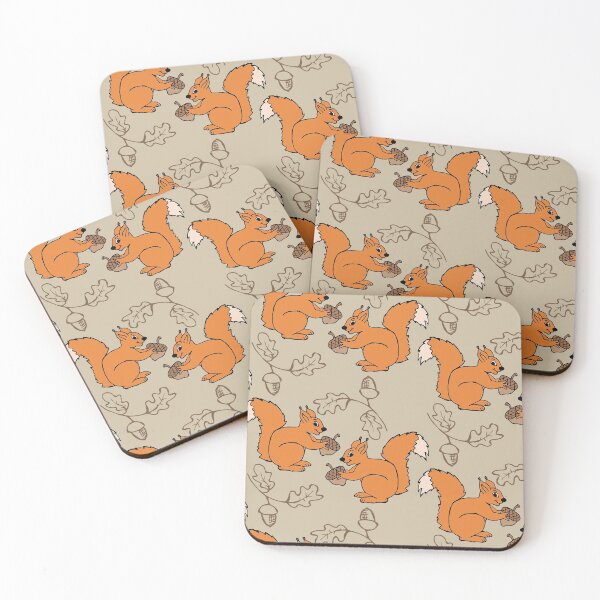 Item preview, Red squirrels and acorns designed and sold by VickyCloset.