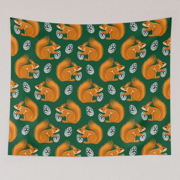 Item preview, Squirrels On Green designed and sold by VickyCloset.