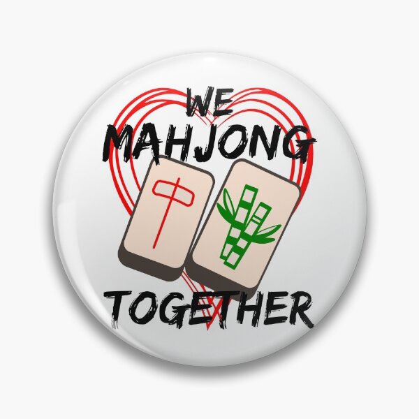 Item preview, We Mahjong Together Tile Heart  designed and sold by DPlumDesign.