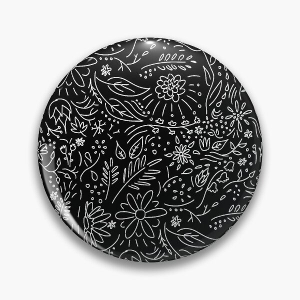 Item preview, minimalist floral pattern (black and white) designed and sold by josiebusato.