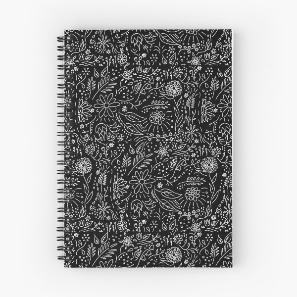 Item preview, minimalist floral pattern (black and white) designed and sold by josiebusato.