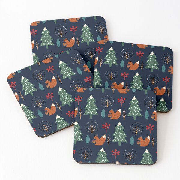 Item preview, Cute winter forest with squirrels  designed and sold by VickyCloset.