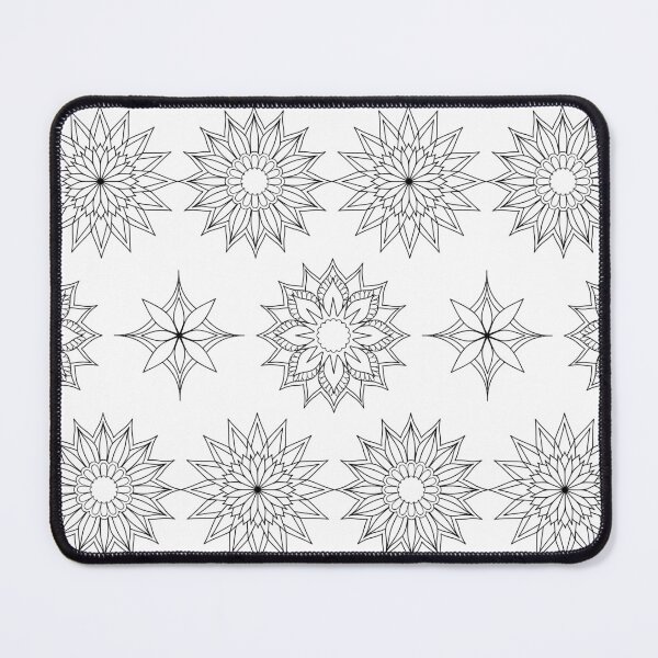 Item preview, black & white folk pattern designed and sold by AlinNova.