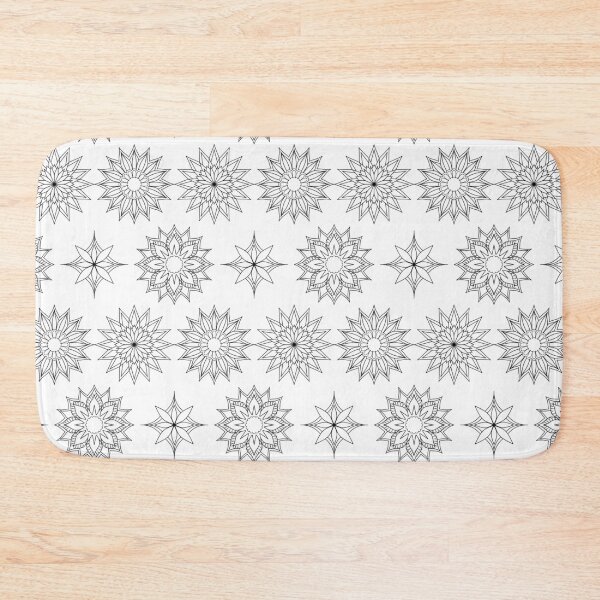 Item preview, black & white folk pattern designed and sold by AlinNova.