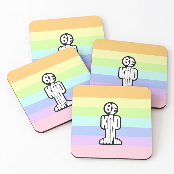 Item preview, Be a Kind Human (stick figure lettering art) designed and sold by MyThingNow.