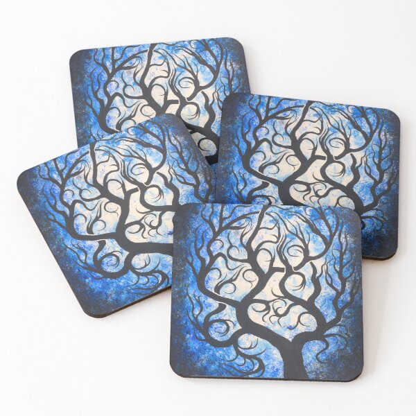 Item preview, Blue twisted curly tree designed and sold by Jordanka Yaretz.