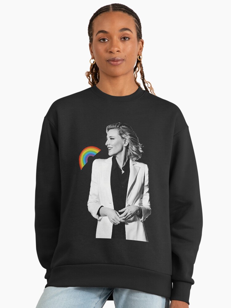 Lover Gift Cate Blanchett - Rainbow Gifts For Everyone Premium Oversized Sweatshirt