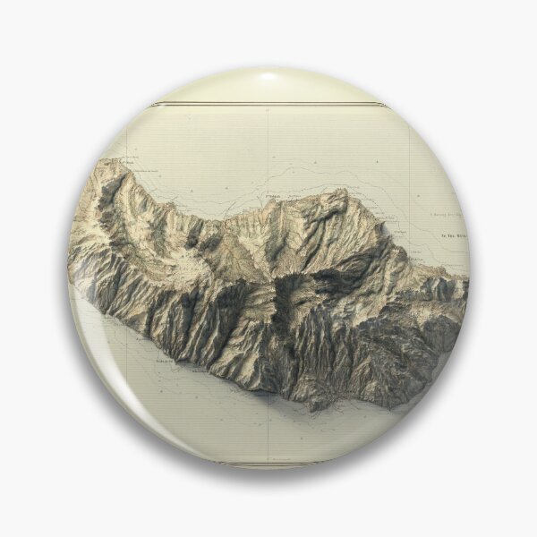 Item preview, 1856 Madeira Island, Portugal Relief Map 3D digitally-rendered designed and sold by ThinkAboutMaps.