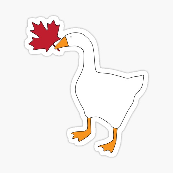  Goose with Knife - Untitled Goose Game Sticker - My STICKER  Design - Sticker Graphic